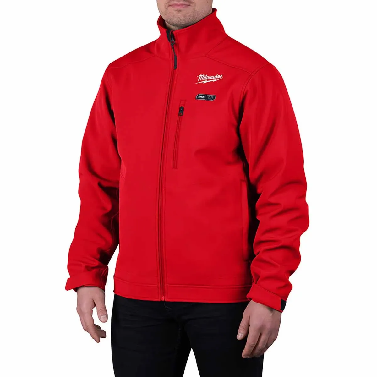 Milwaukee M12 Toughshell M Long Sleeve Men&#39;s Full-Zip Cordless Heated Jacket Red