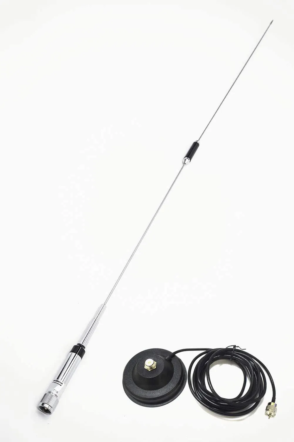 Mobile Radios Antenna 38 inch with Heavy Duty Magnetic Mount Silver, Black 