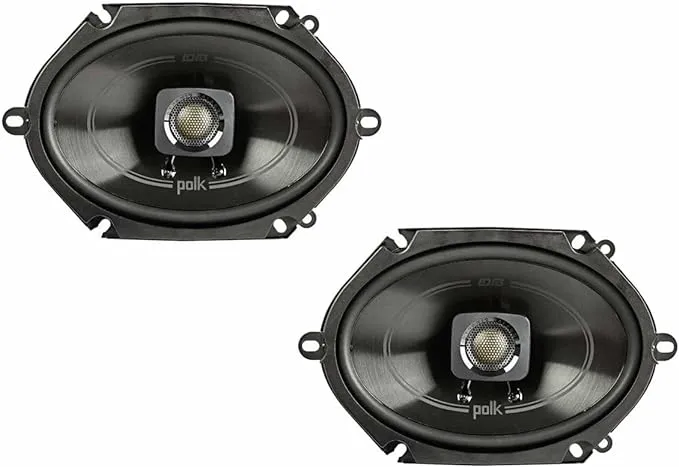 Polk Audio DB572 DB+ Series 5" x 7" Coaxial Speaker for Car & Marine, 2-Way Boat & Car Audio Speaker, 35-22kHz Frequency Response, Polypropylene Woofer Cone & 3/4" Silk Dome Tweeter, Easy Installation