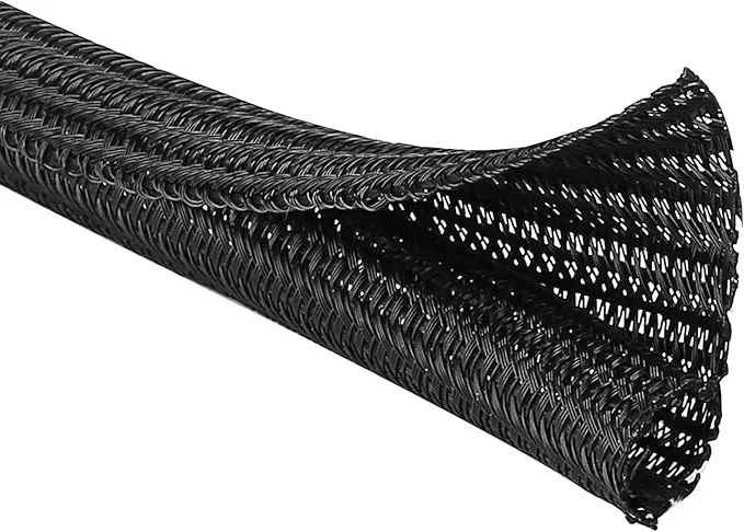 Joto 26ft - 1/2 inch Cord Protector Wire Loom Tubing Cable Sleeve, Braided Cable ...