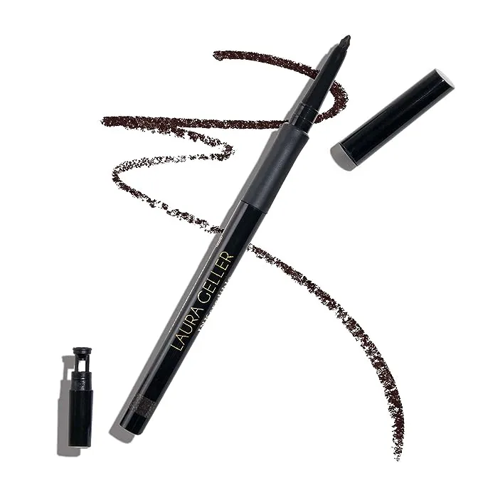 LAURA GELLER NEW YORK INKcredible Gel Eyeliner - Brown Sugar - Waterproof Smudge-proof Eyeliner Pencil - Built in Sharpener