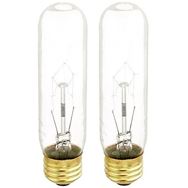 Bulbrite B60T10C 60-Watt Incandescent T10 Tubular Bulb, 120V, Clear (2)