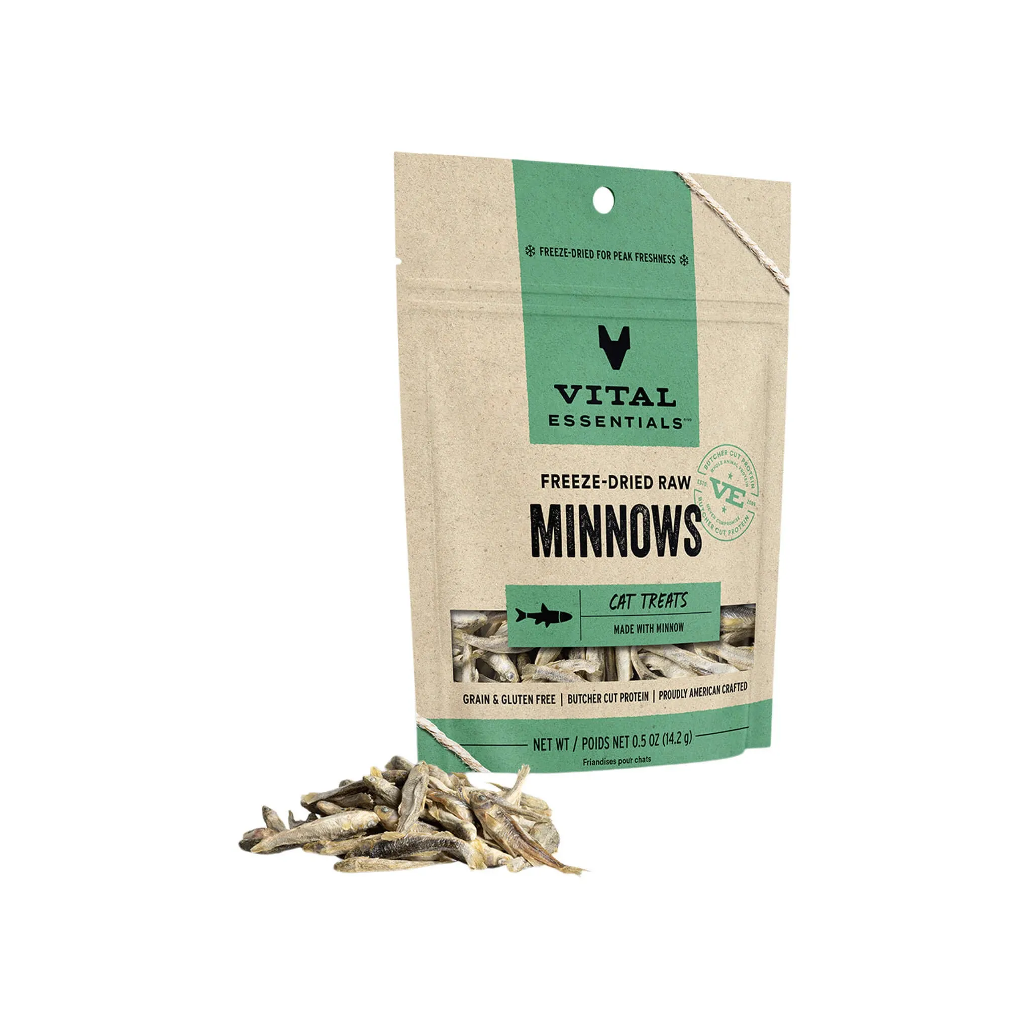 Vital Essentials Freeze-Dried Minnows Cat Treats - 0.5 oz.