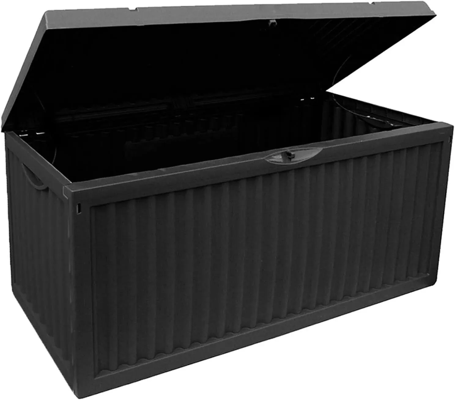 Keter Kentwood 92 Gallon Resin Deck Box-Organization and Storage for Patio Furniture Outdoor Cushions, Throw Pillows, Garden Tools and Pool Toys, Graphite