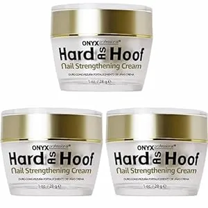 Hoof Hard As Hoof Nail Strengthening Cream with Coconut Scent Nail Strengthener and Nail Growth Cream, 1 oz, Pack of 3