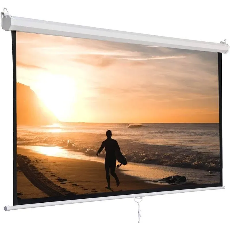 Super Deal 120 Projector Screen Projection Screen Manual Pull Down HD Screen 1:1 ...