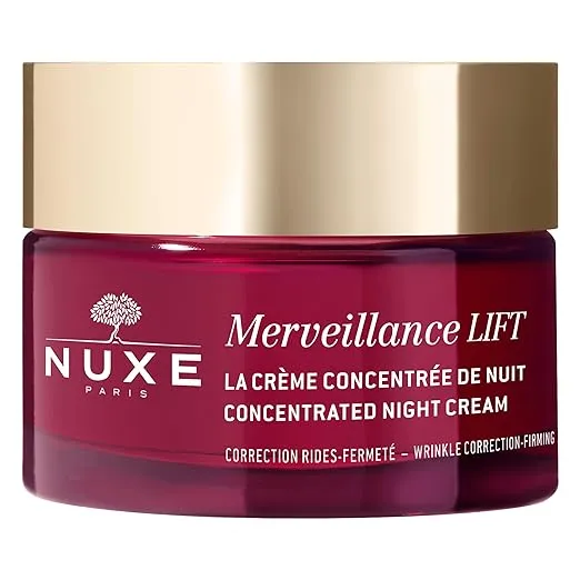 NUXE Merveillance Lift Night Cream - Face Anti-Aging Moisturizer. Hydrating Care for Smoothing Fine Lines and Skin Brightening, 1.7 Fl.Oz.