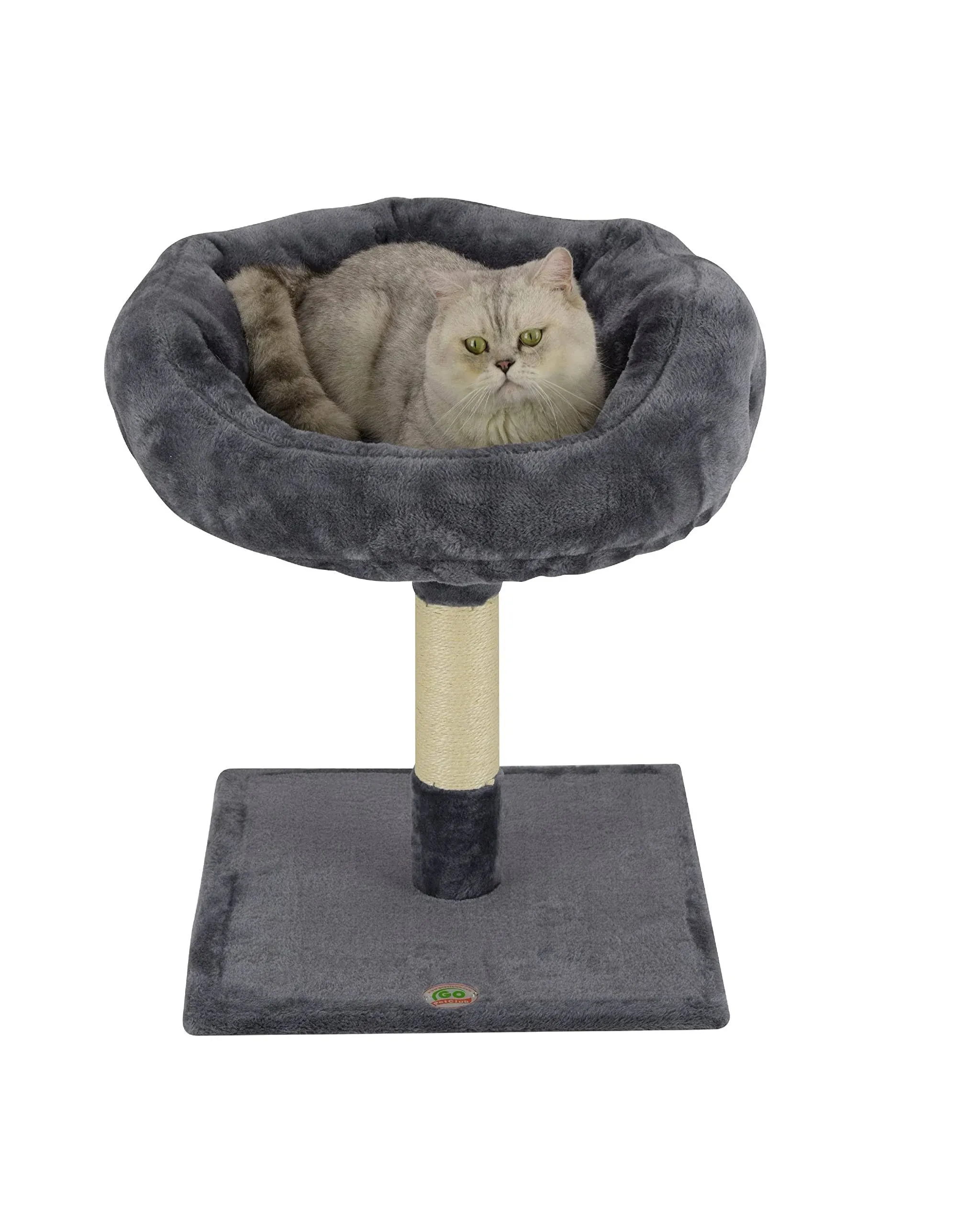 Go Pet Club 24" Cat Tree Perch with Sisal Scratching Post F109 - Gray