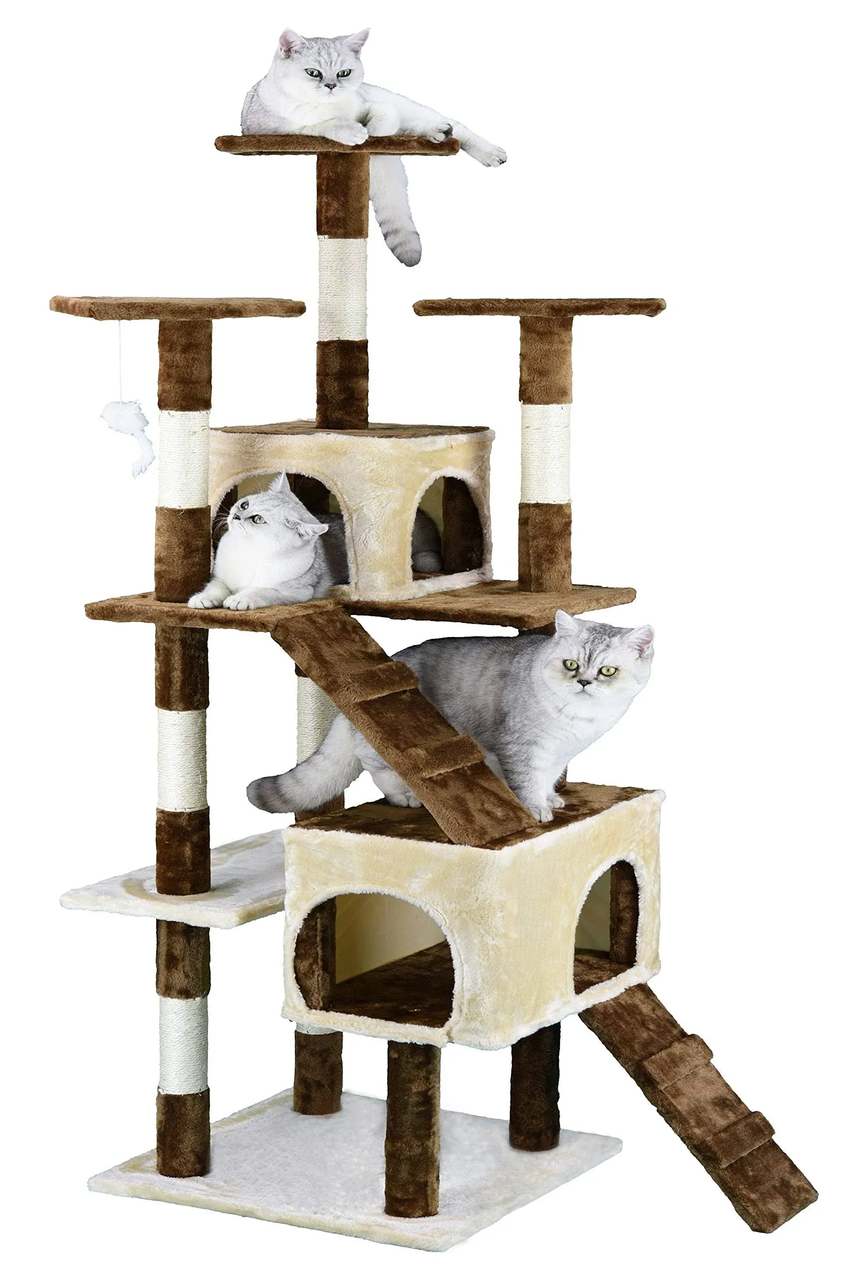 Go Pet Club 63" Sisal Scratching Posts Cat Tree