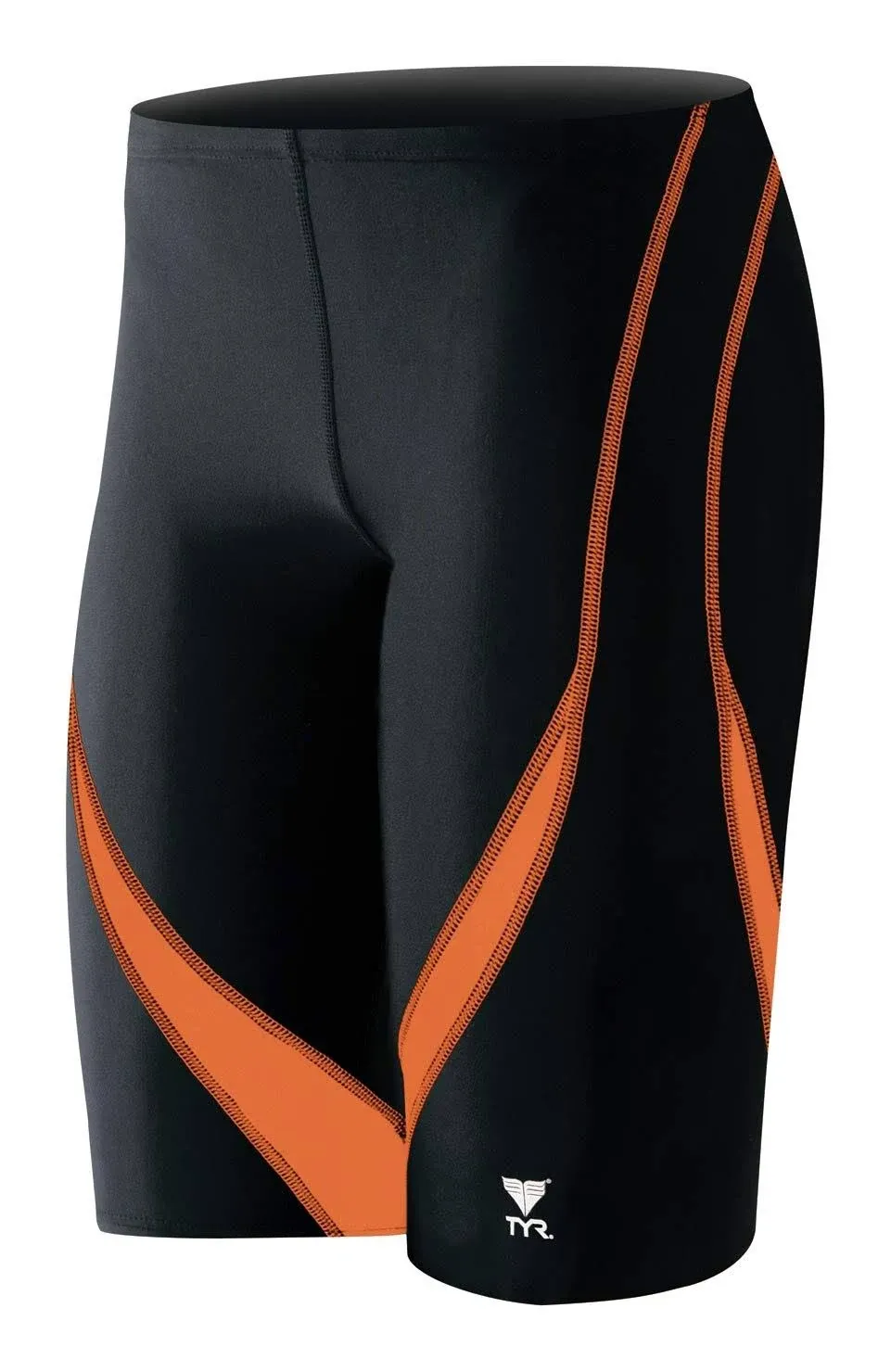 TYR SALI1A Men's Alliance Splice Jammer Swimsuit - Black/Orange, 26