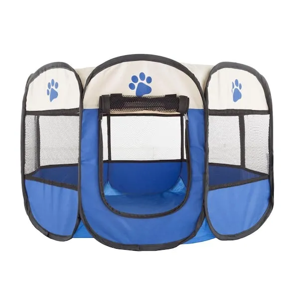 Pop-Up Pet Playpen with Carrying Case 31.5 in. x 22 in