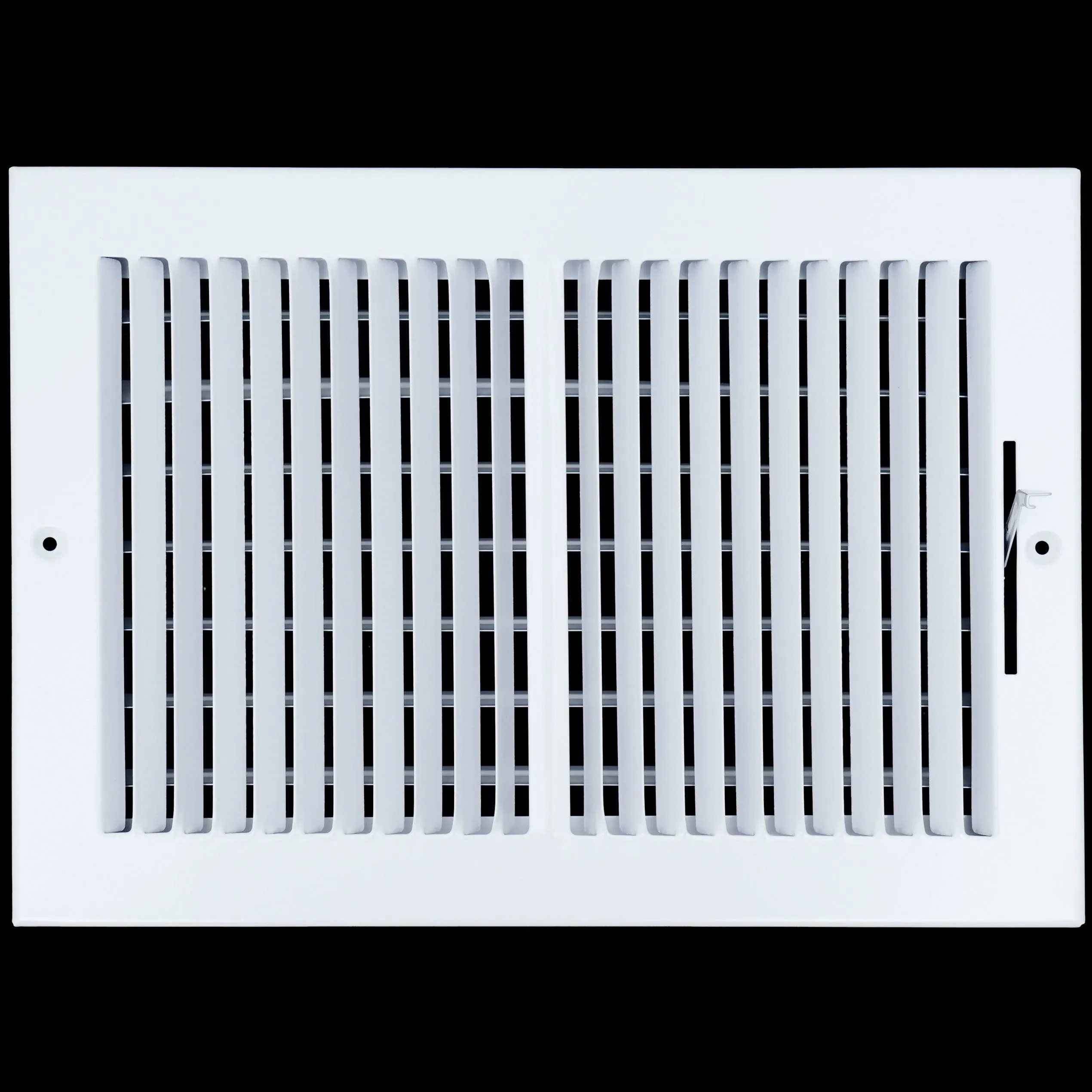 Fits 12x8 Duct Opening 2 Way Steel Air Supply Diffuser by Handua | Register Vent Cover Grill for Sidewall and Ceiling | White | Outer Dimensions: