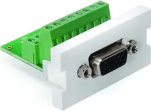 Leviton VGA HD15 Video Screw-Terminal MOS (Multimedia Outlet System) Module White (41295-HDW)