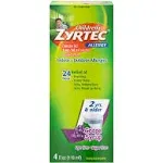 Zyrtec 24 Hour Children's Allergy Relief Syrup, Grape Flavor - 8 fl oz