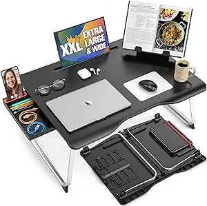 Cooper Mega Table Plus [Premium XXL Extra Large] Laptop Lap Desk & Book Stand | Multifunctional Foldable Lap Desk, Laptop Desk for Bed, Portable