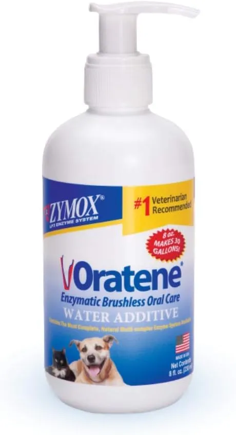 Pet King Brands ZYMOX Oratene Enzymatic Brushless Oral Care Water Additive, 8oz 