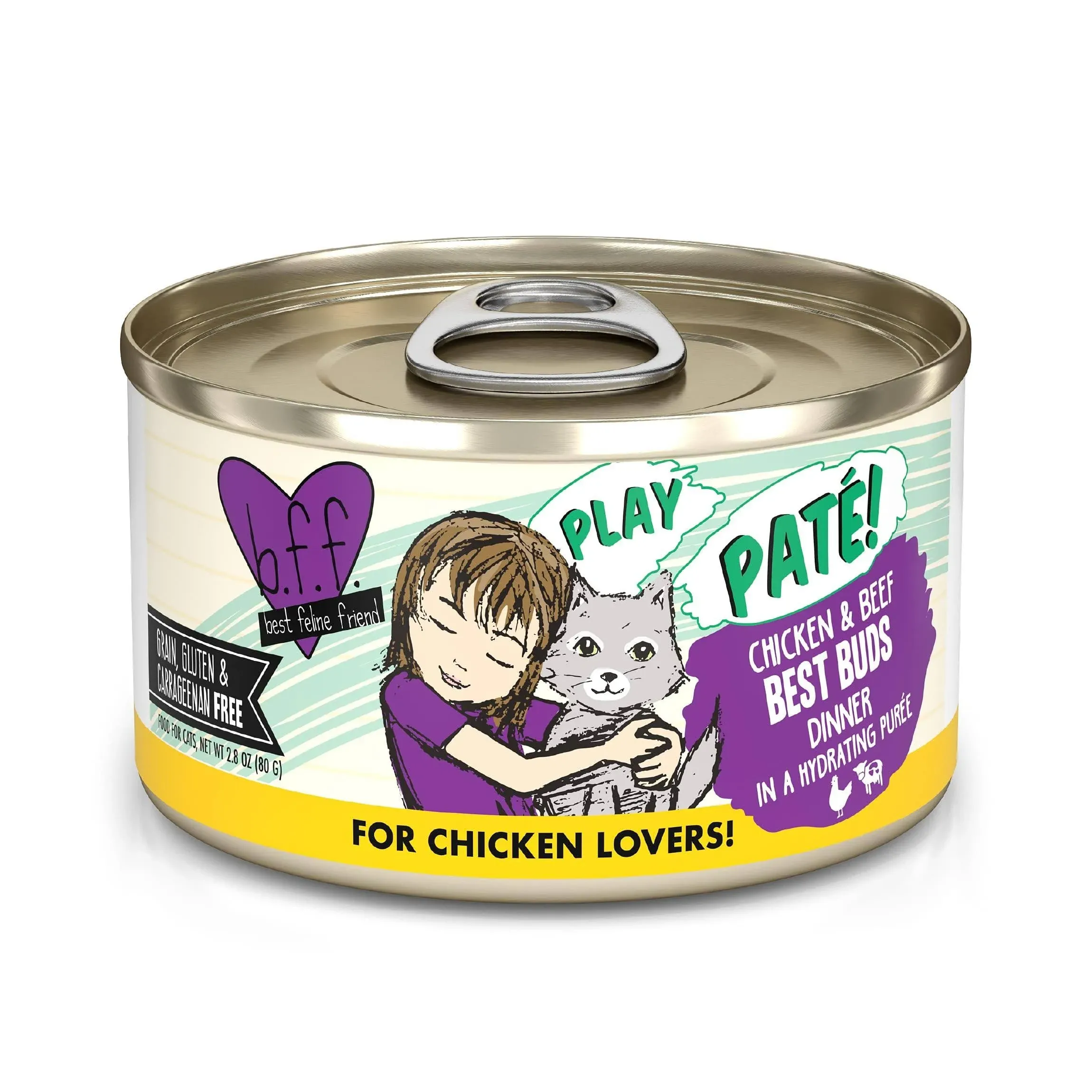 Best Feline Friend BFF PLAY! Pate Lover's Aw Yeah Wet Canned Cat Food