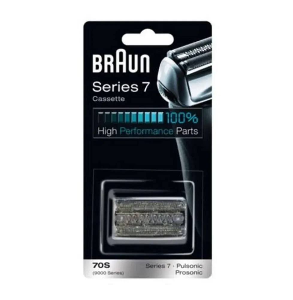 Braun Series 7 70S Men's Electric Shaver Head Replacement Cassette, Silver