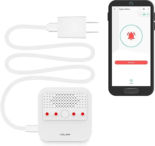 Smart Siren Alarm, Loud 110 dB, Wireless Alarm for Home Security/Intrusion/Burglar Alarm, Panic Alarm, Audible Alerts, Remote Control, Works with Alexa, Google, Home Assistant, IFTTT - Hub Required