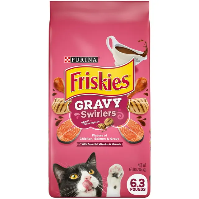 Friskies Dry Cat Food, Gravy Swirlers - 3.15 lb. BagFriskies Dry Cat Food, Gravy Swirlers - 3.15 lb. Bag