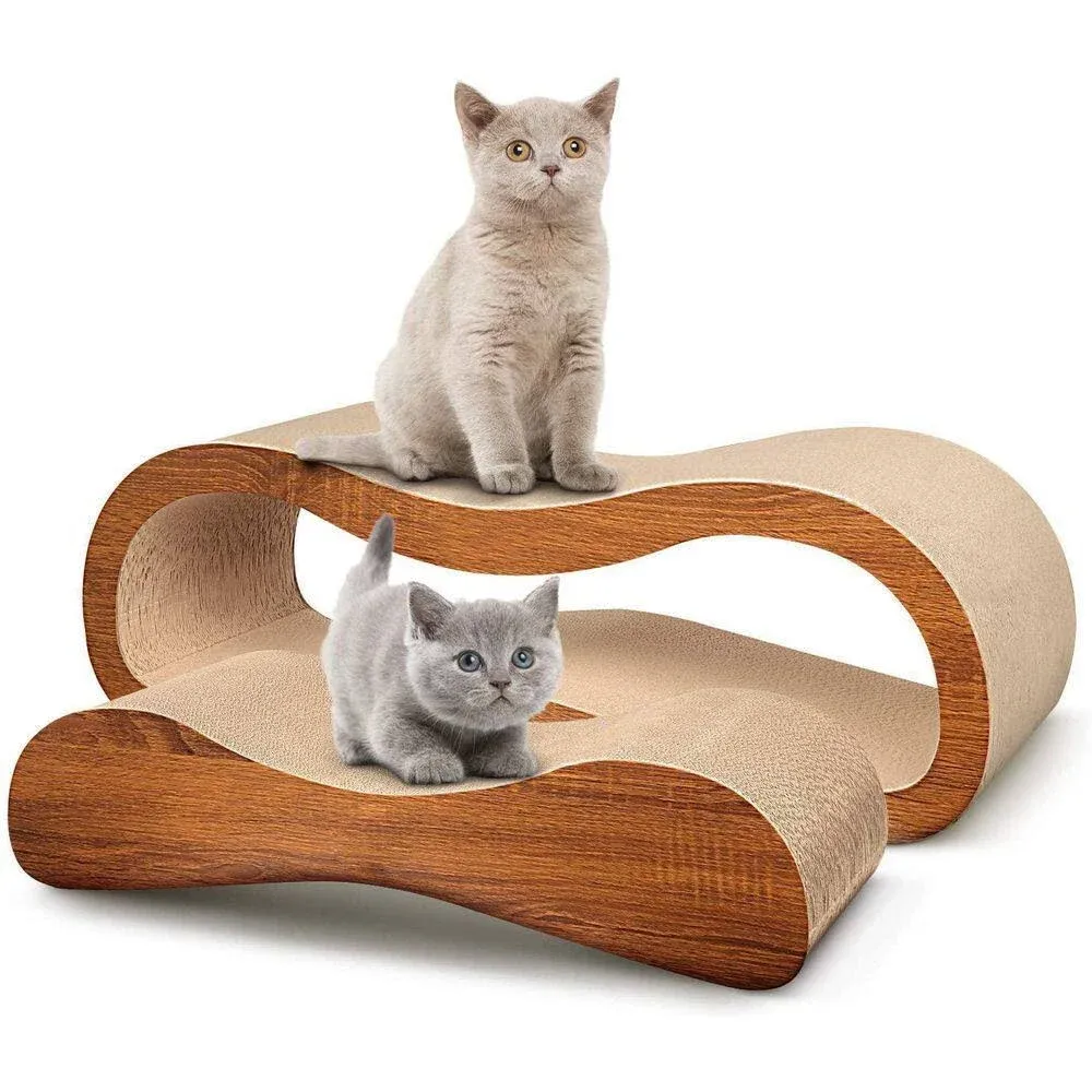 ScratchMe 2 in 1 Cat Scratcher Lounge Bed