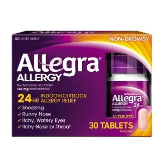 Allegra 24 Hour Allergy Relief, 180 mg - 70 tablets