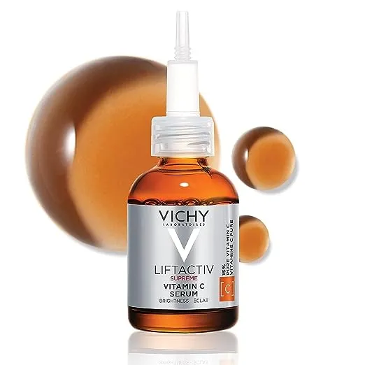 Vichy LiftActiv Vitamin C Serum, Brightening and Anti Aging Serum for Face with 15% Pure Vitamin C, Skin Firming and Antioxidant Facial Serum for Brightness and Moisturizing