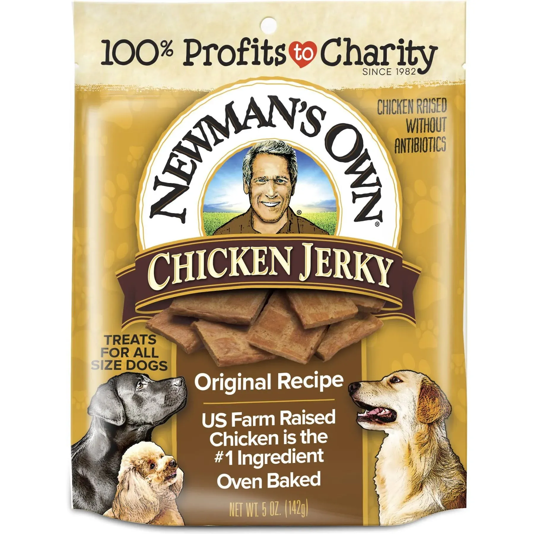 Newman's Own Beef Jerky Treats for Dogs, Original Recipe, 14 oz Bag