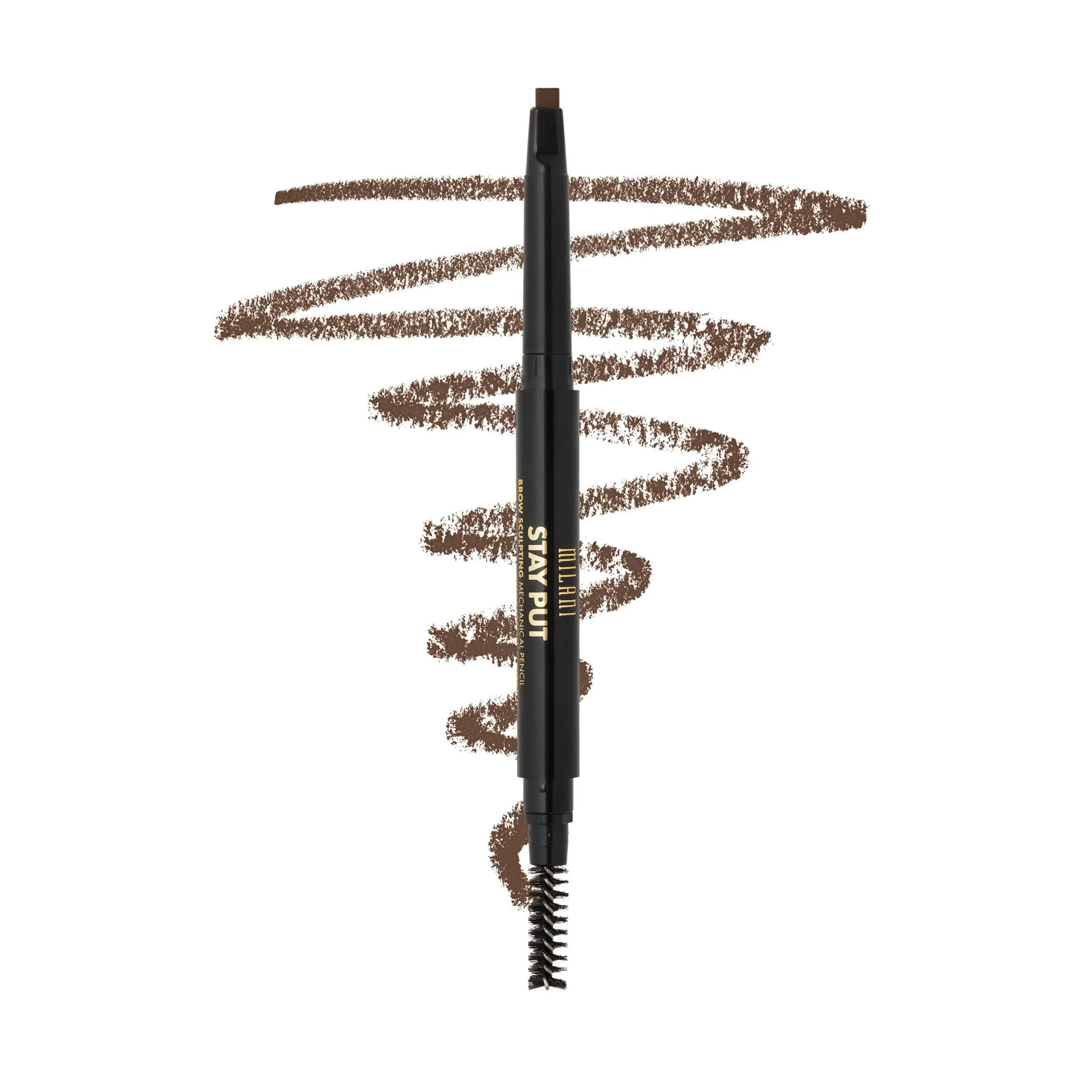 Milani Stay Put Brow Sculpting Mechanical Pencil - Medium Brown (0.01 Ounce) Cruelty-Free Long-Lasting Eyebrow Pencil that Defines and Shapes Brows