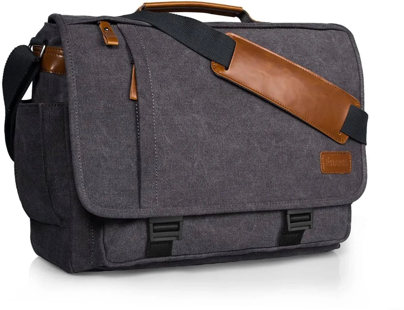 *&#39;s Briefcase, Retro Leather Briefcase, Large Capacity Satchel Shoulder Bag, Sturdy Computer Laptop Bag