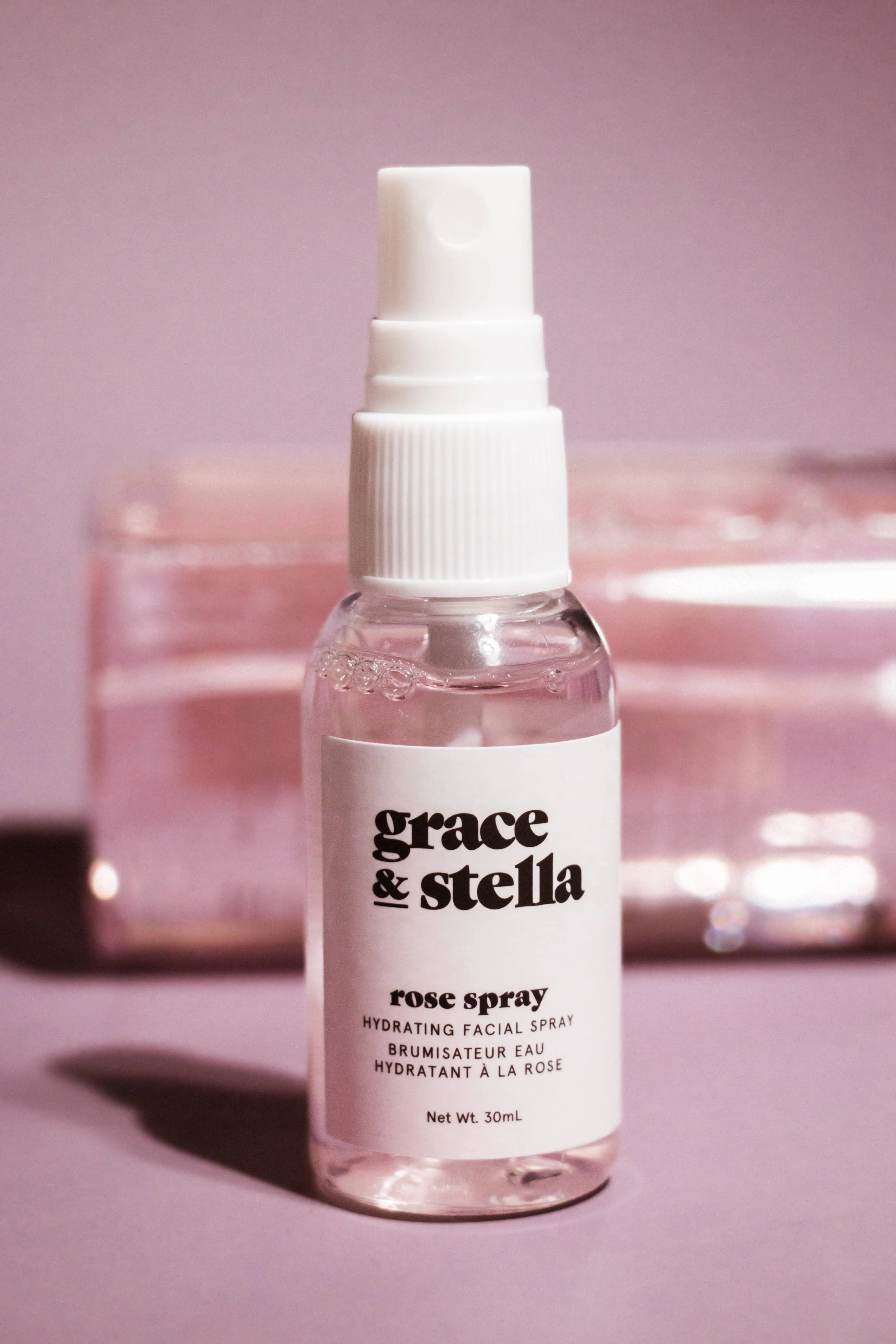 grace & stella Award Winning Rose Water Facial Spray (30ml) - Vegan - Rose Water Spray Toner for Face - Rose Spray Facial Mist - Rosewater Spray Rose Hydrosol