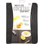 Talisman Designs Original Multi-Use Cocktail Bar Mat for Countertop | 9 x 12 | Black | Versatile Bar Spill Mat | Slice & Prep Cutting Board | Non-Slip Work Surface | Home Bar Accessory