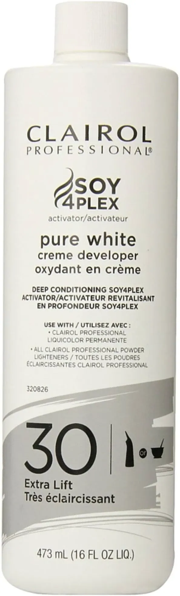 Clairol Pure White Creme Developer 30 Extra Lift, 16 oz