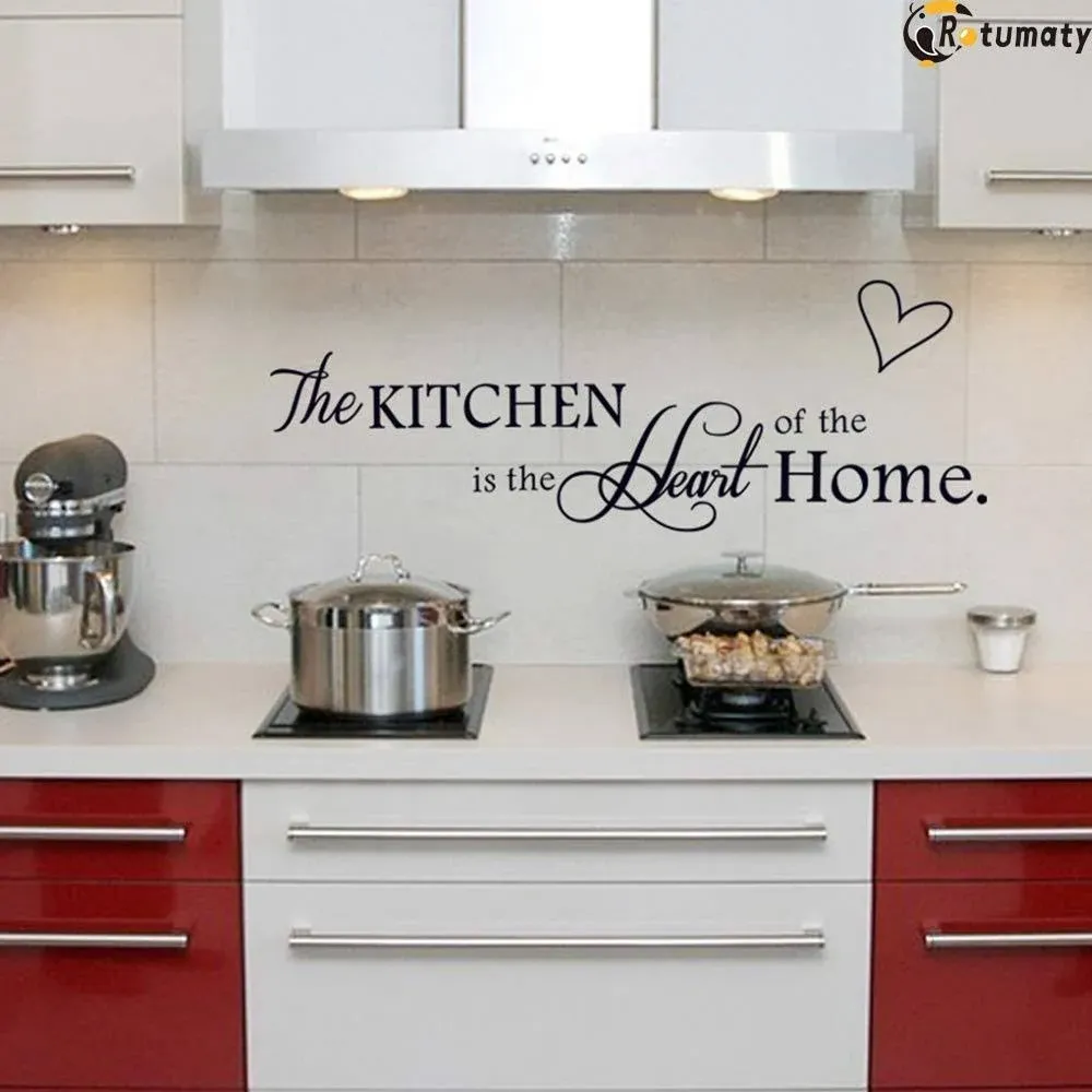 'The Kitchen' Quote Wall Stickers Kitchen & Dining Room Wall Decal Vinyl Home Décor (Size A)