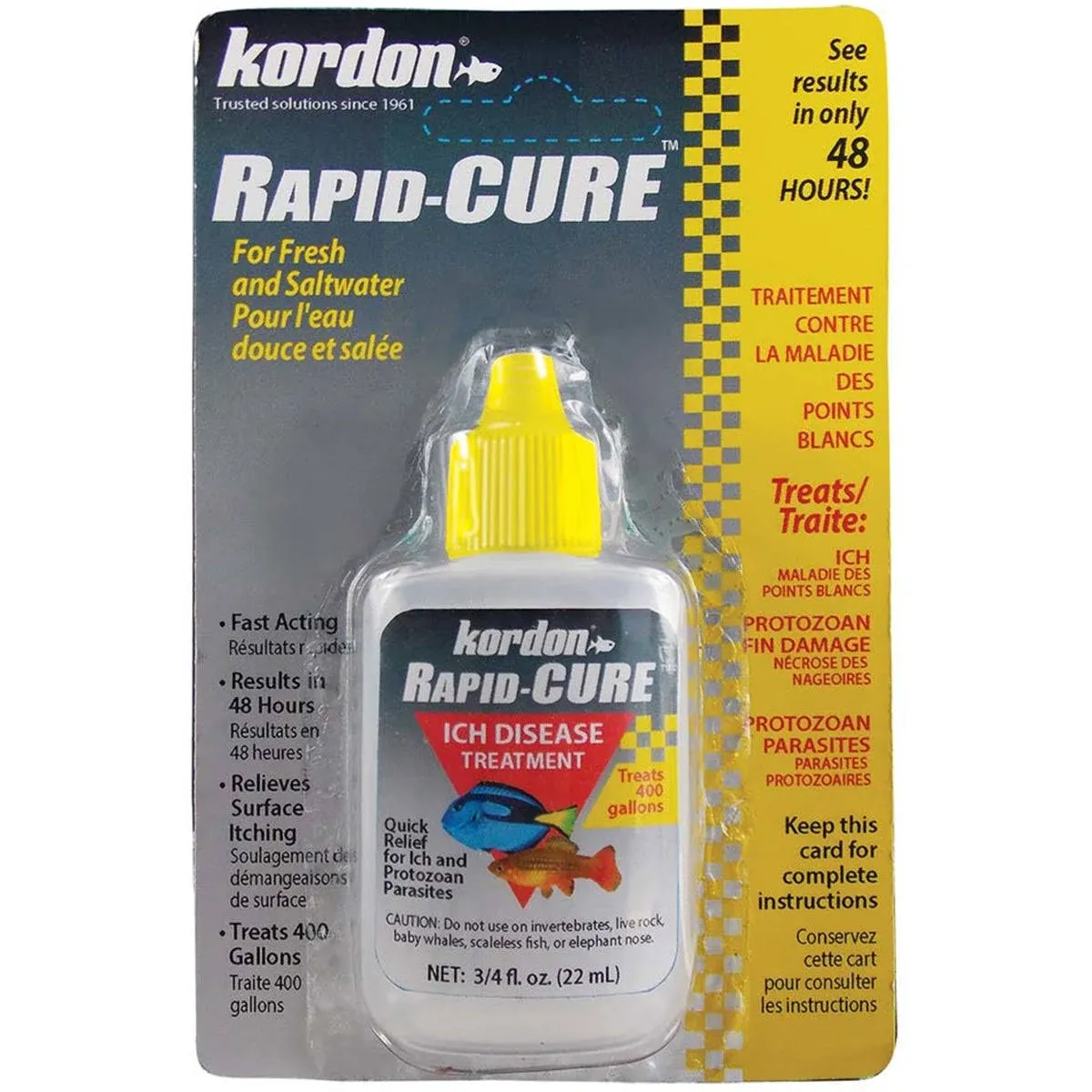 KORDON Rapid CURE # 37911 Ich & Parasite Treatment, 0.75 Ounce