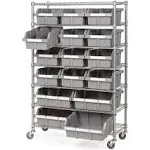 Commercial 7 Tier NSF 16 Bin Shelving Rack - Seville Classics