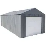 Sojag 12' x 10' Everest Galvalume Steel with Extra Tall Walls Garage Storage Building, Charcoal