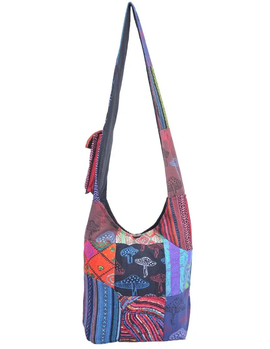 THE COLLECTION ROYAL Crossbody Bag for Women, Boho Purse, Boho Bag, Hippie Bag, Hippie Purse, Cloth Purse for Women