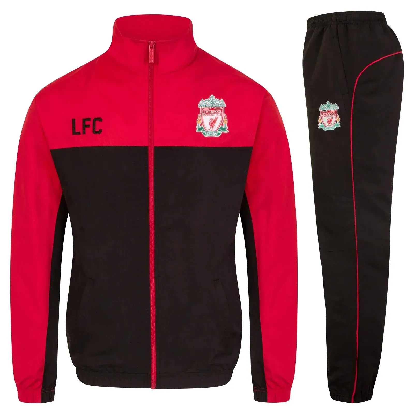 Liverpool Football Club Official Soccer Gift Mens Jacket &amp; Pants Tracksuit Set