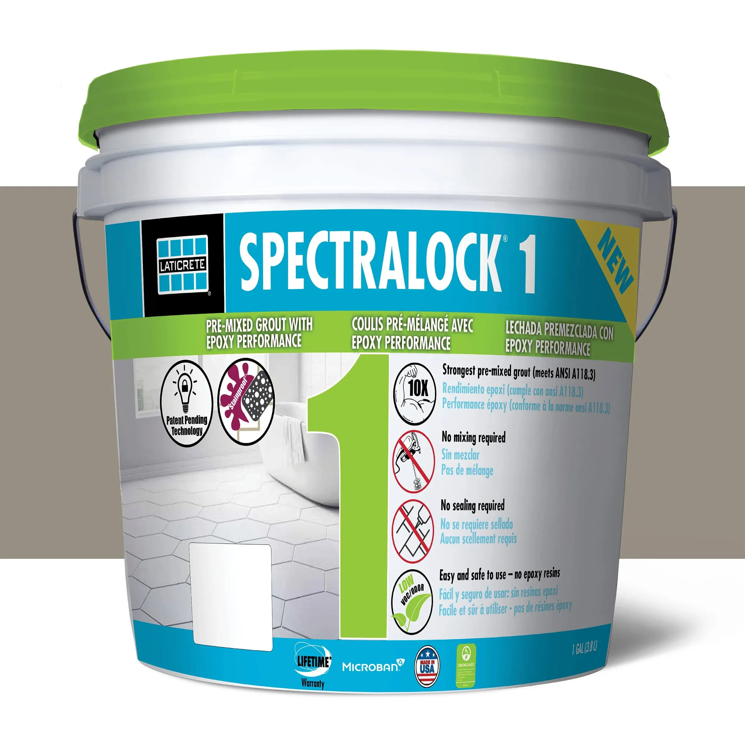 Laticrete SPECTRALOCK 1 Pre-Mixed Grout - 1 Gallon - Hemp