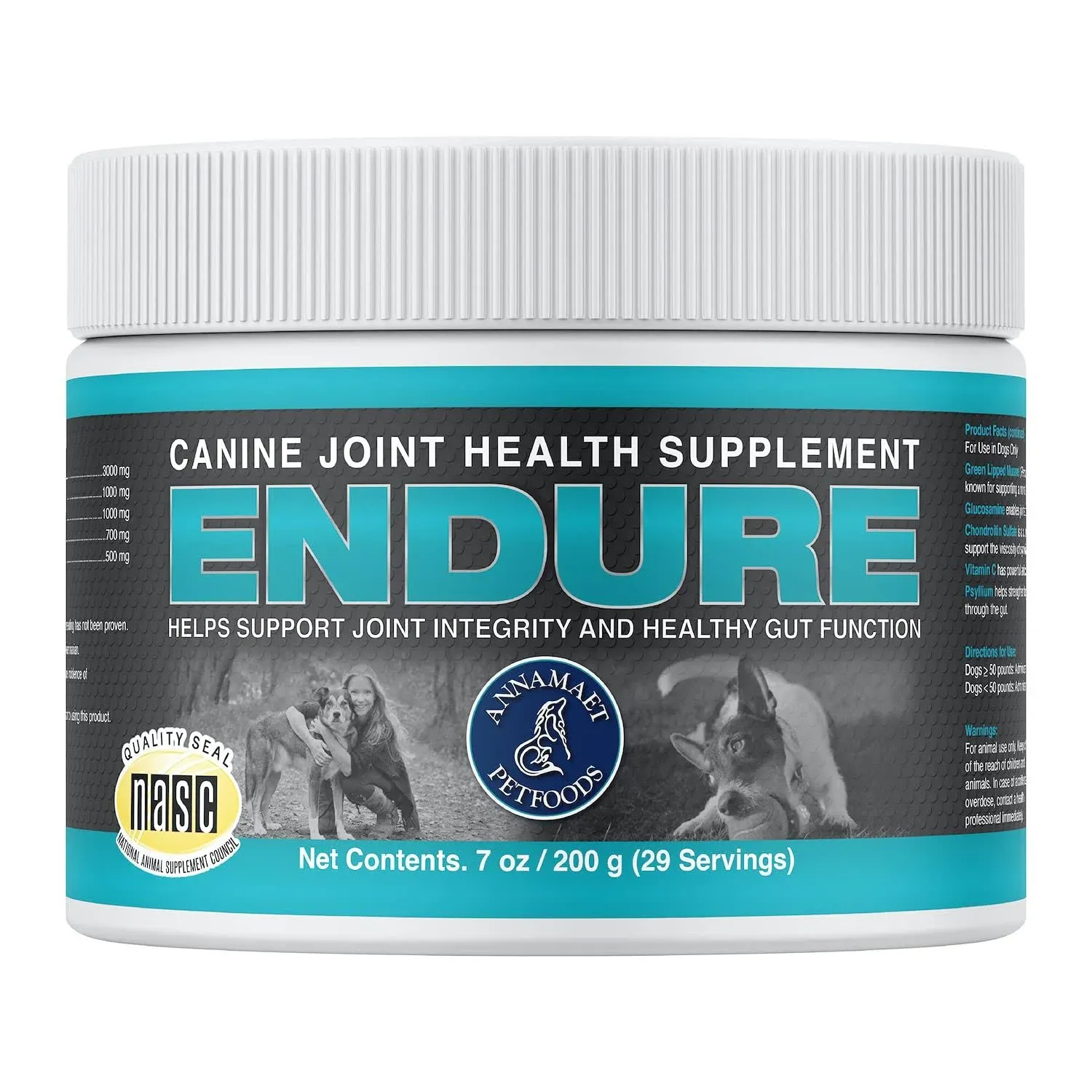 Annamaet Endure Dog Supplement - 200 Grams.