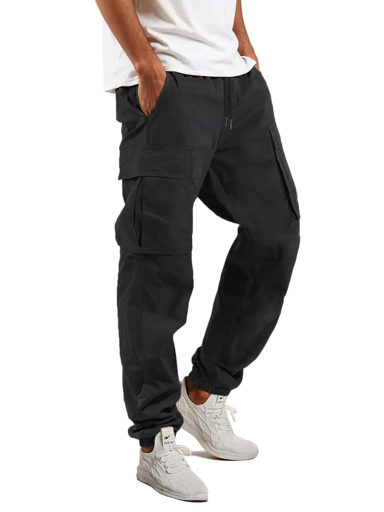 YKB Men&#039;s Casual Cargo Pants Cotton Fashion Hiking Outdoor Pants Workout Athleti