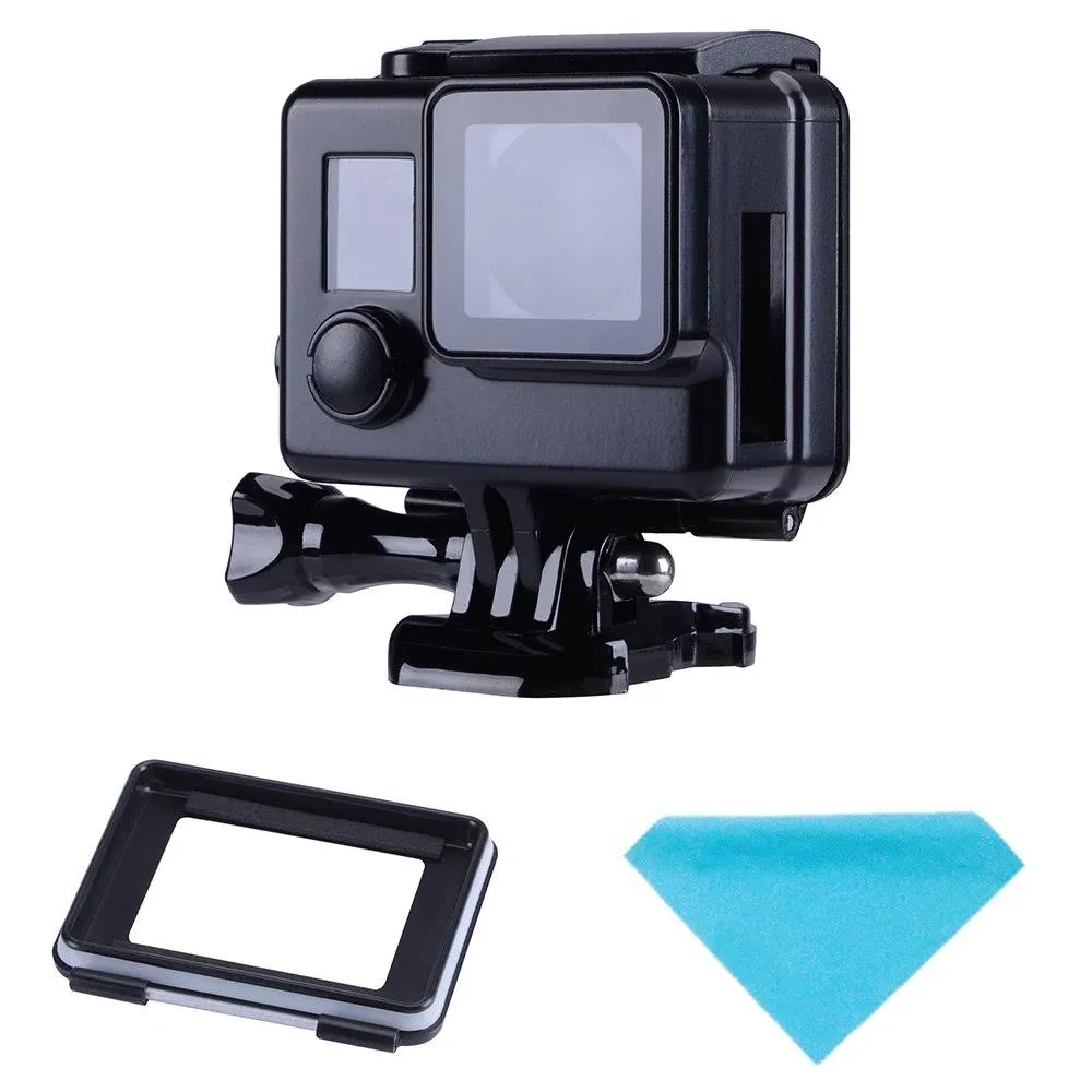 Suptig Protective case Charging case Wire Connectable Skeleton Protective Side Open Housing case Compatible for GoPro Hero 4 Hero 3+ Hero 3 Camera