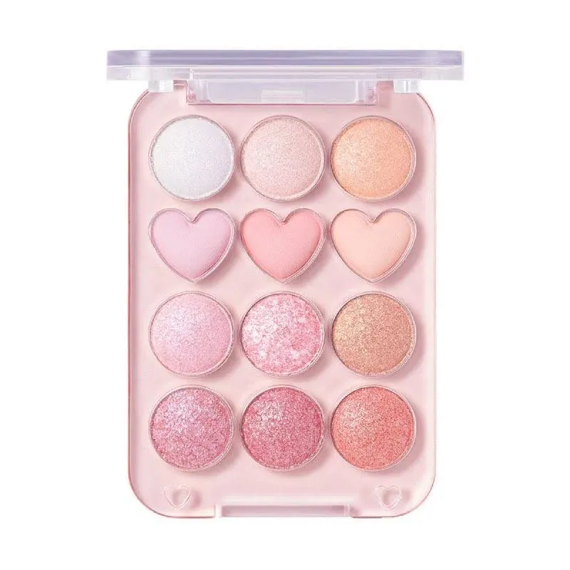 COLORGRAM Pin Point Eyeshadow Palette 02 Pink+Mauve= | Eyeshadow Palette for Daily makeup, Ultra-Blendable, Matte, Glitter, Shimmer Shades