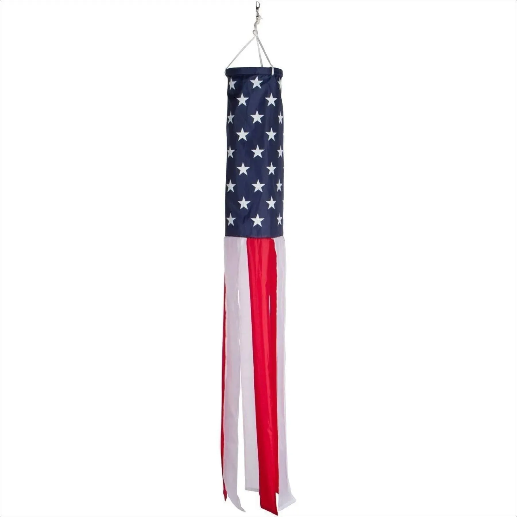 G Ganen 40-inch American Flag Windsock (3.3 Feet). Stars and Stripes Windsocks - Includes Hanging Clip.