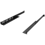 QiaoYoubang 1U Universal Rack Mount Rails 4post Server Rack Shelf Rail 1629 Inches Adjustable Depth for APC HP IBM Dell Compa