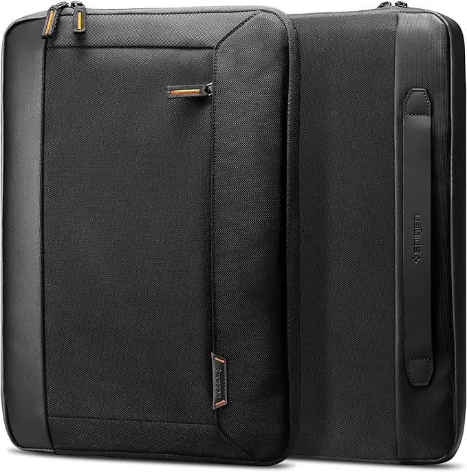 Spigen Klasden KD100 Protective Laptop Sleeve Pouch Compatible with New 15 inch MacBook Air M3 (2024) / 16 inch MacBook Pro M3 Pro/M3 Max 2023 and 16 inch MacBook Pro M2/M1/Pro/Max 2023-2019 - Black