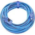 Clear Power 50 ft 14/3 SJEOW TPE Rubber Heavy Duty Extension Cord with Lighte...