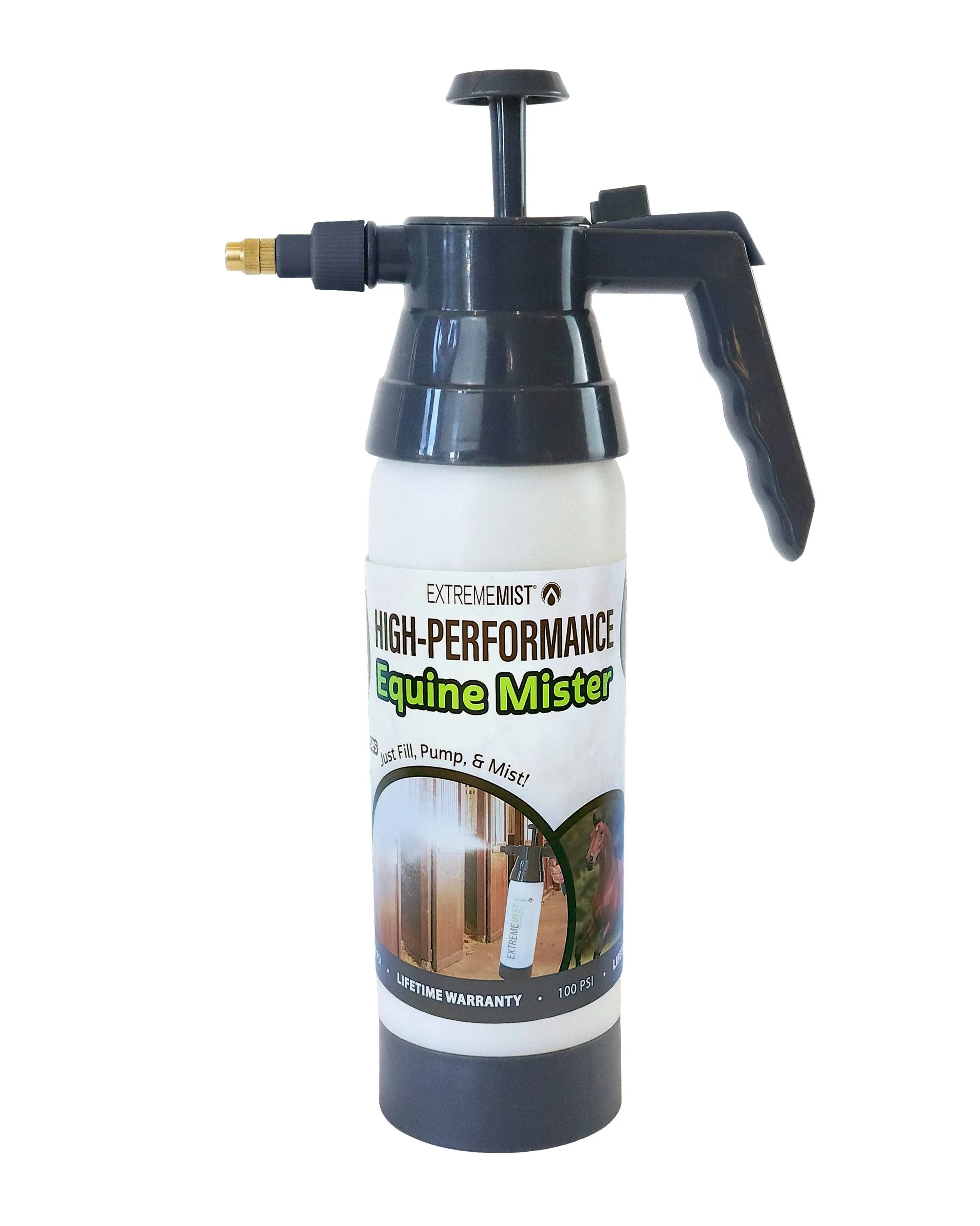 ExtremeMist High-Performance Equine Mister - Handheld Pump Sprayer - Portable Stable Sprayer Bottle for Horse Care - Continuous High Pressure