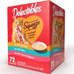 Hartz Delectables Squeeze Up Variety Packs Interactive Lickable Wet Cat Treats, 72 Count